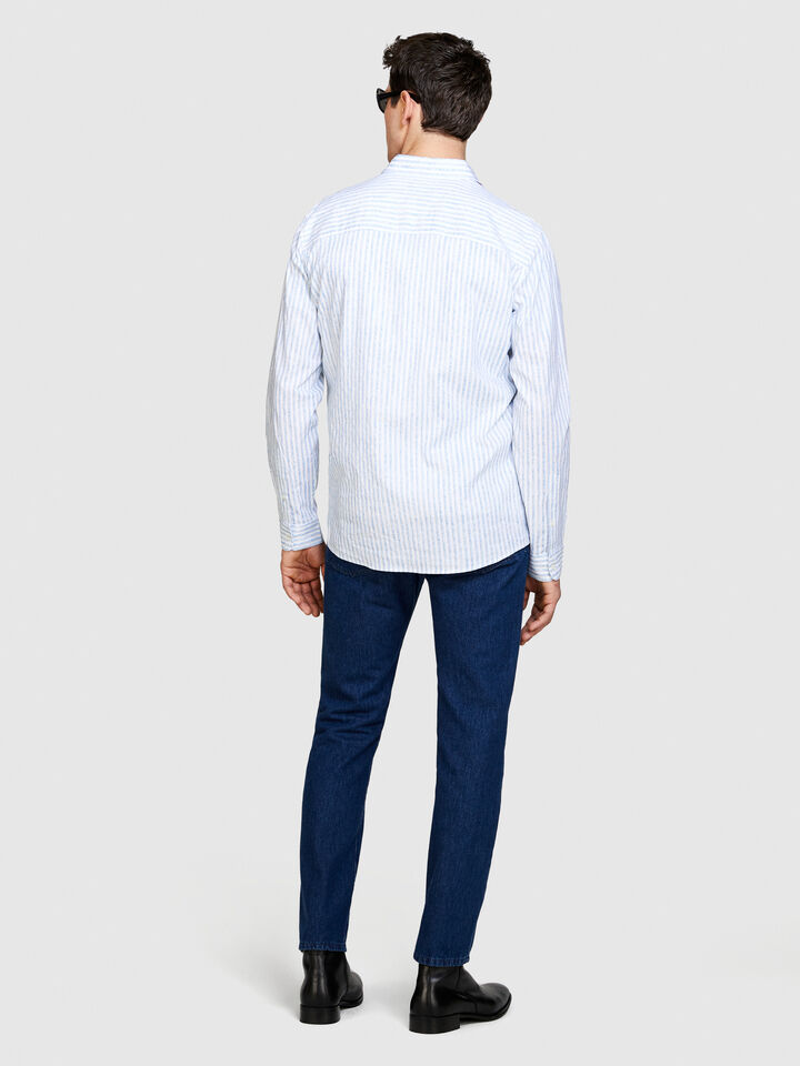Regular fit printed shirt - men's regular fit shirts - Light Blue | Sisley image number 3